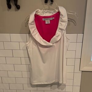 Gretchen Scott Designs Sleeveless  White Top